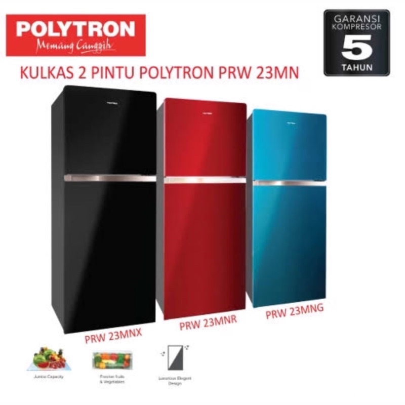 Jual KULKAS POLYTRON PRW 23 MNX MNR 2 Pintu 230 Liter PROMO MURAH