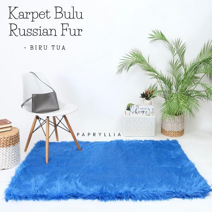 Jual Karpet Bulu Korea Tebal Ukuran 100x150cm Panjang Bulu 5cm Putih