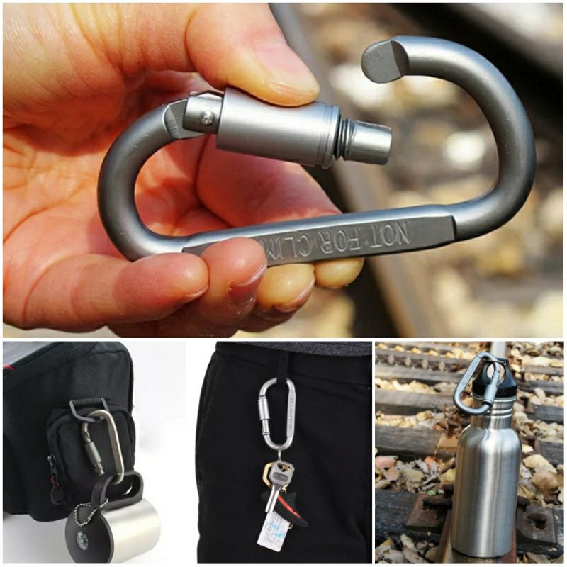 Jual BISA COD Karabiner Aluminium Gantungan Kunci Tas Outdoor