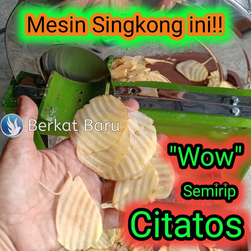 Jual Mesin Perajang Singkong Gelombang Otomatis GC 80D BONUS Pisau