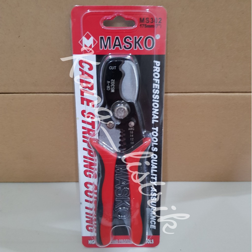 Jual Masko Tang Kupas Kabel Potong Merah Cutter Plier Kabel Wire