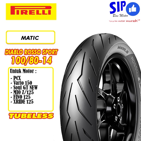 Jual Ban Motor Matic Pirelli Diablo Rosso Sport Mio Beat