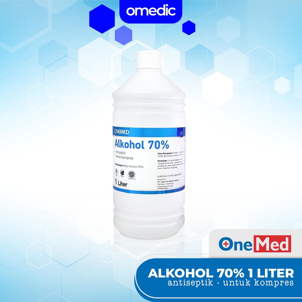 Jual OneMed Alkohol 70 Membunuh Kuman Cairan Disinfectan Isi 1 Liter