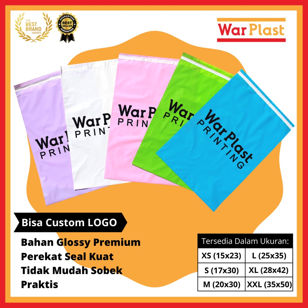 Jual Plastik Polymailer Custom Sablon Lembar Shopee Indonesia