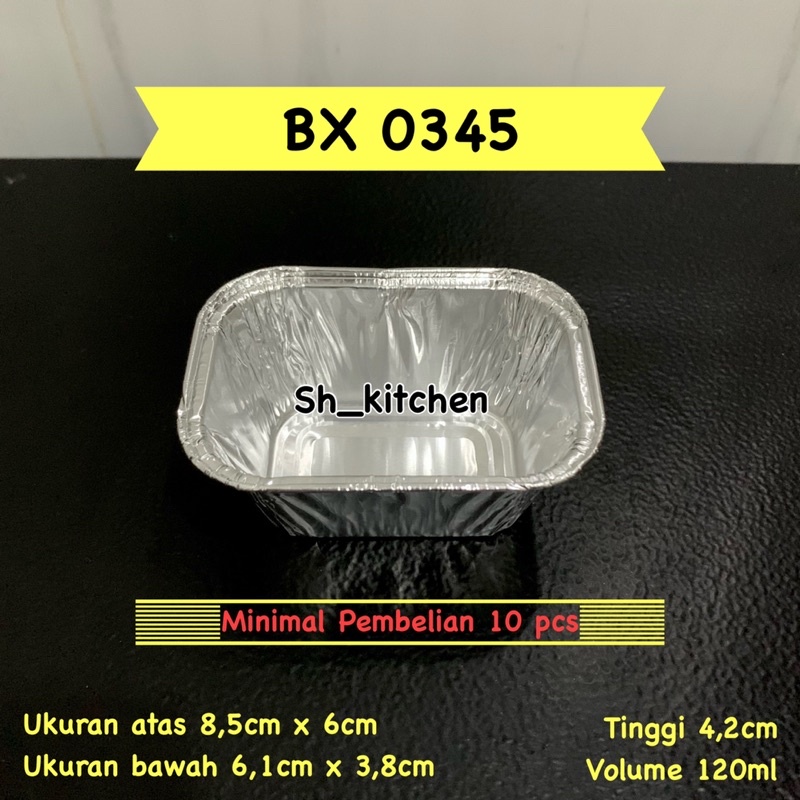 Jual Aluminium Foil Tray Bx Tanpa Tutup Alumunium Persegi Panjang