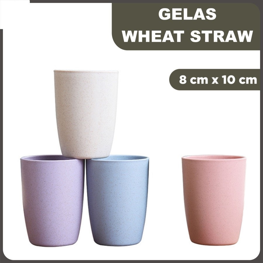 Jual Gelas Wheat Straw Kopi Mug Cangkir Gelas Gandum Kokoh Bpa Free