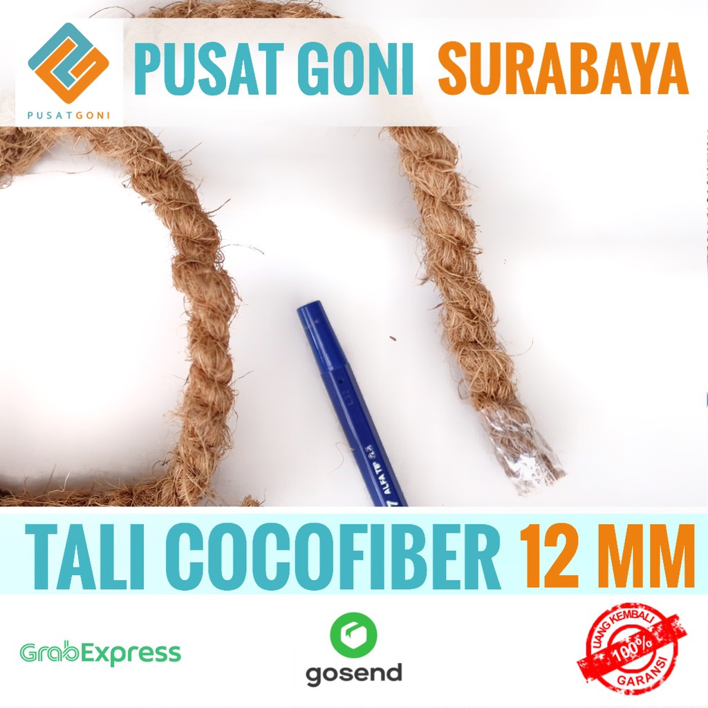 Jual Tali Tambang Cocofiber 12 MM Serat Sabut Serabut Kelapa Baru