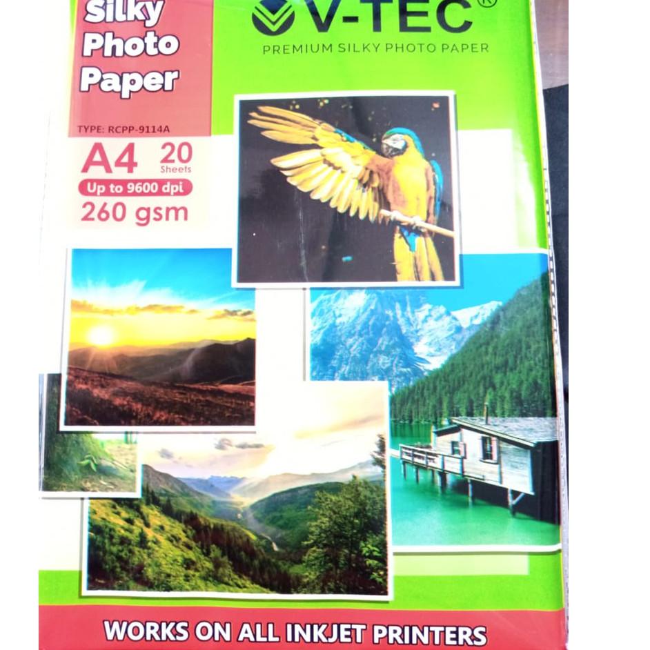 Jual Hot 1 Pack Kertas Foto Doff Photo Paper V Tec Silky A4