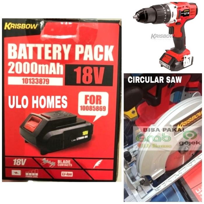 Jual Baterai Cordless 18 Volt Krisbow Original 100 Shopee Indonesia