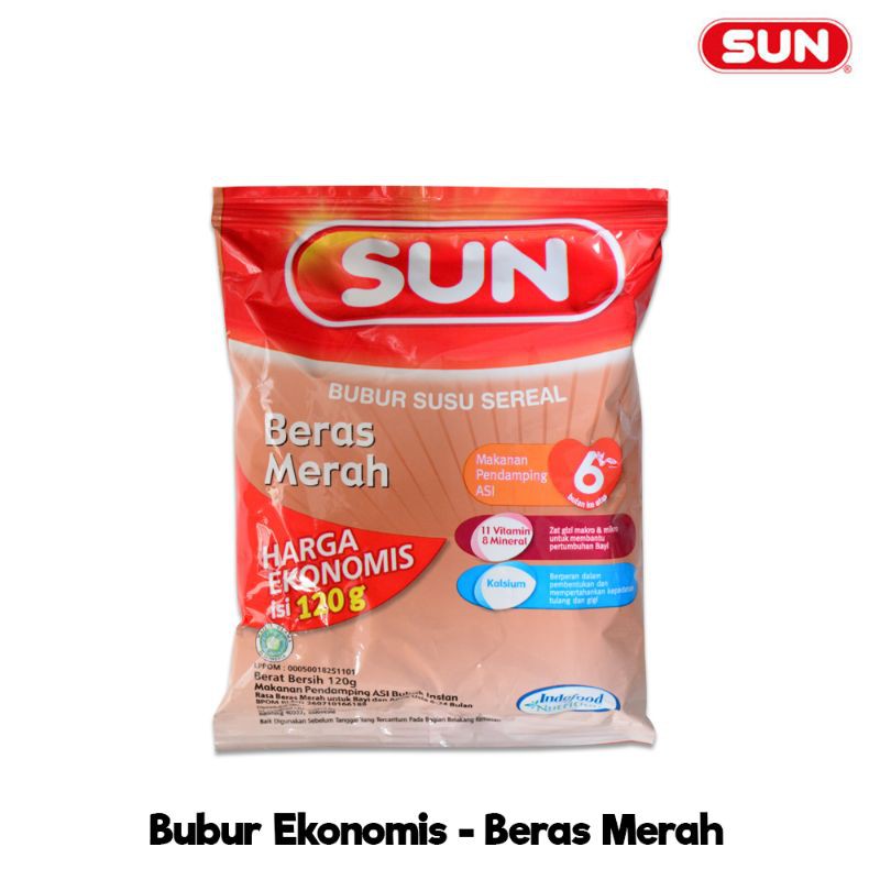 Jual Bubur SUN Kemasan Ekonomis 120gr BERAS MERAH Shopee Indonesia