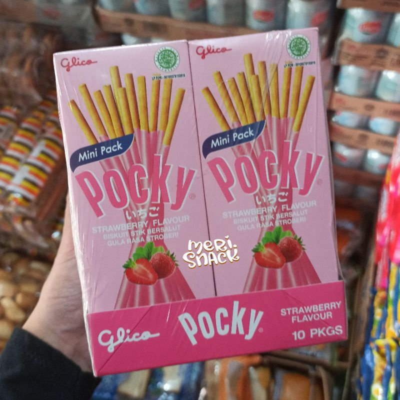 Jual Glico Pocky Mini Pack Stroberi Isi Kotak Strawberry Shopee