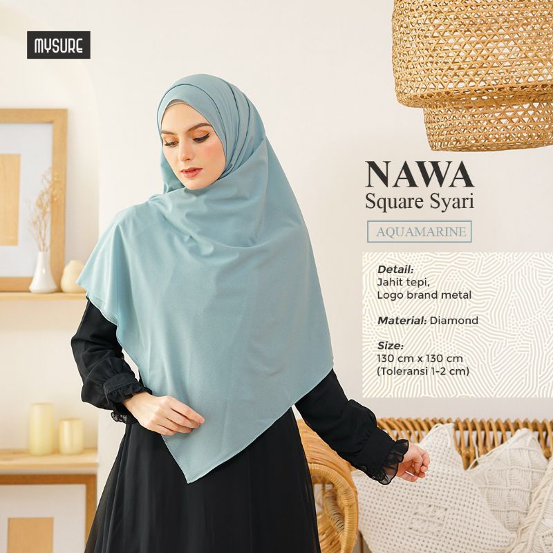 Jual NAWA SQUARE SYAR I SOFT COLOR BY MYSURE HIJAB SEGIEMPAT