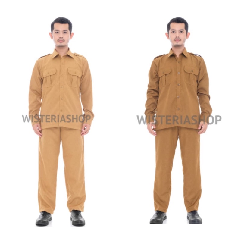 Jual Seragam Pns Lengan Panjang Pns Pria Khaki Tua Khaki Muda Pns Pemda