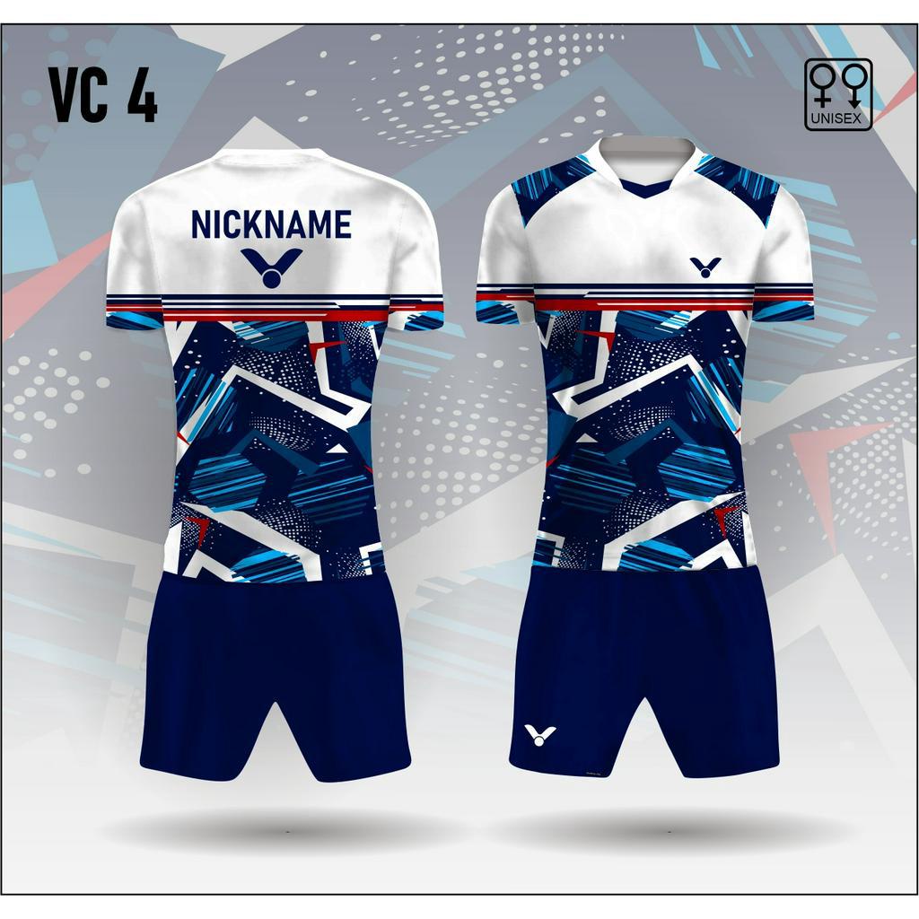 Jual Jersey Set Celana Badminton Victor Baju Bulu Tangkis Custom Baju