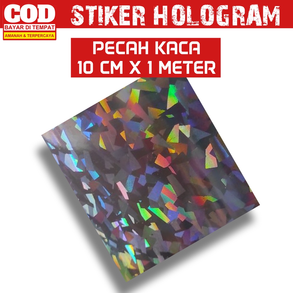 Jual Stiker Hologram Motif Pecah Kaca Sticker Umpan Spoon Metal Jig