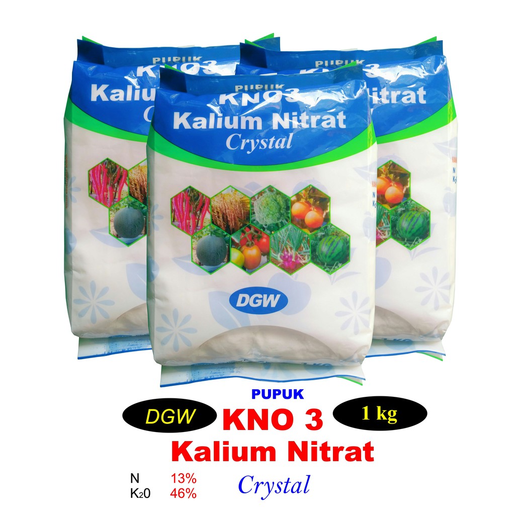 Jual Pupuk KNO 3 Kalium Nitrat Crystal 1 Kg Produk DGW Shopee Indonesia