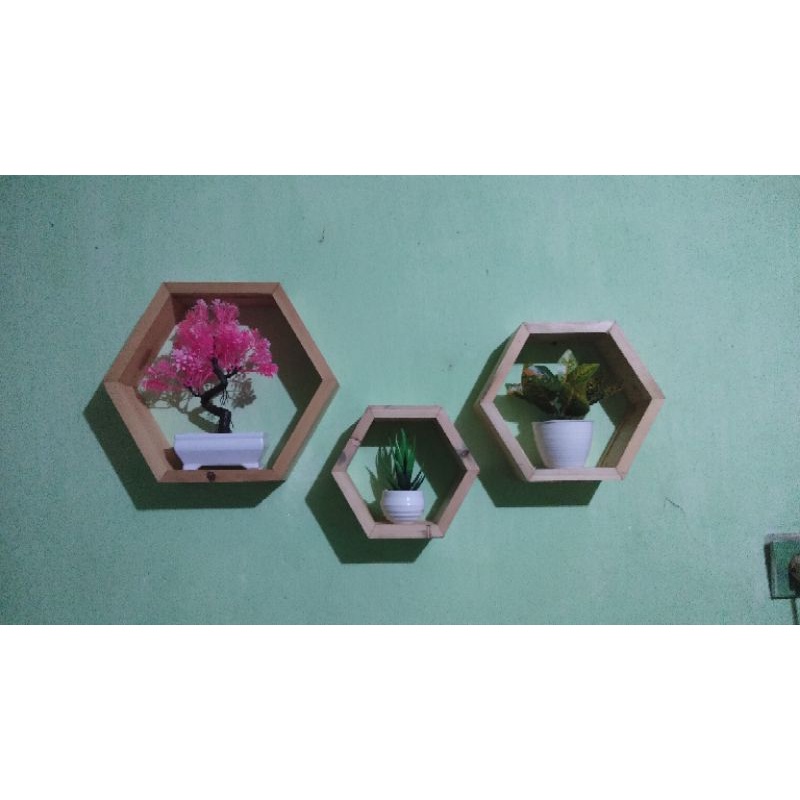 Jual Rak Hexagonal Segi Enam Rak Dinding Segi Enam Rak Dinding