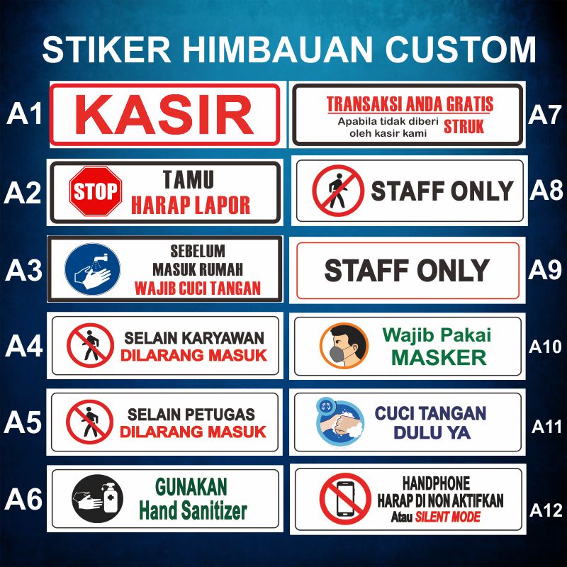 Jual STIKER HIMBAUAN CUSTOM Shopee Indonesia