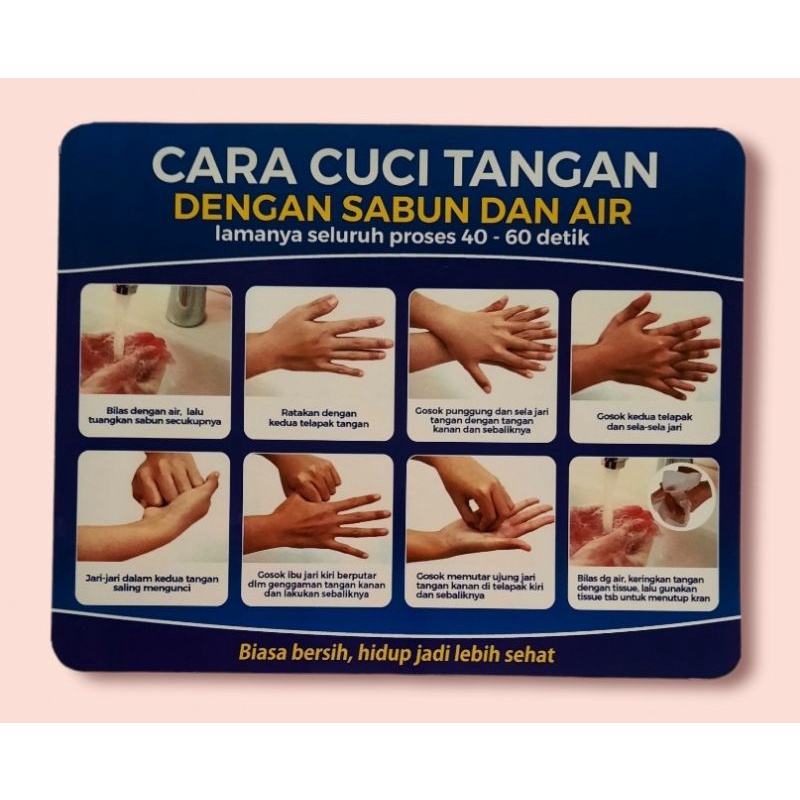 Jual Stiker Cuci Tangan Dengan Sabun Langkah Cuci Tangan Shopee