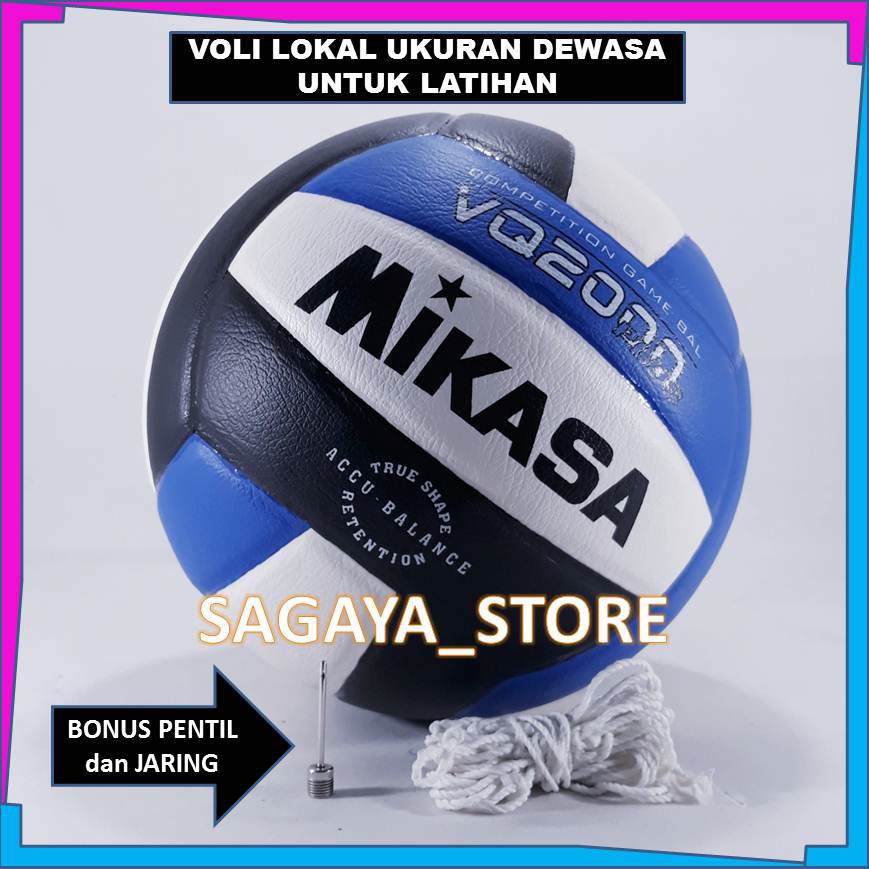 Jual Bola Voli Bahan Empuk Harga Murah Bonus Jaring Wadah Bola Dan