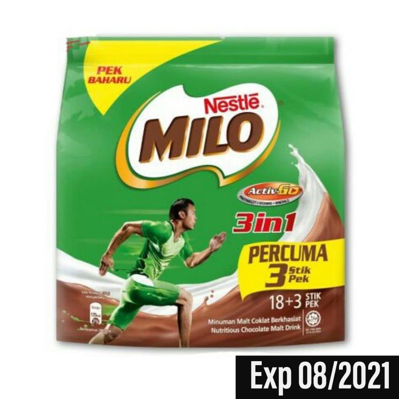 Jual MILO 3 In 1 Activ Go Malaysia 21 Sachets Shopee Indonesia