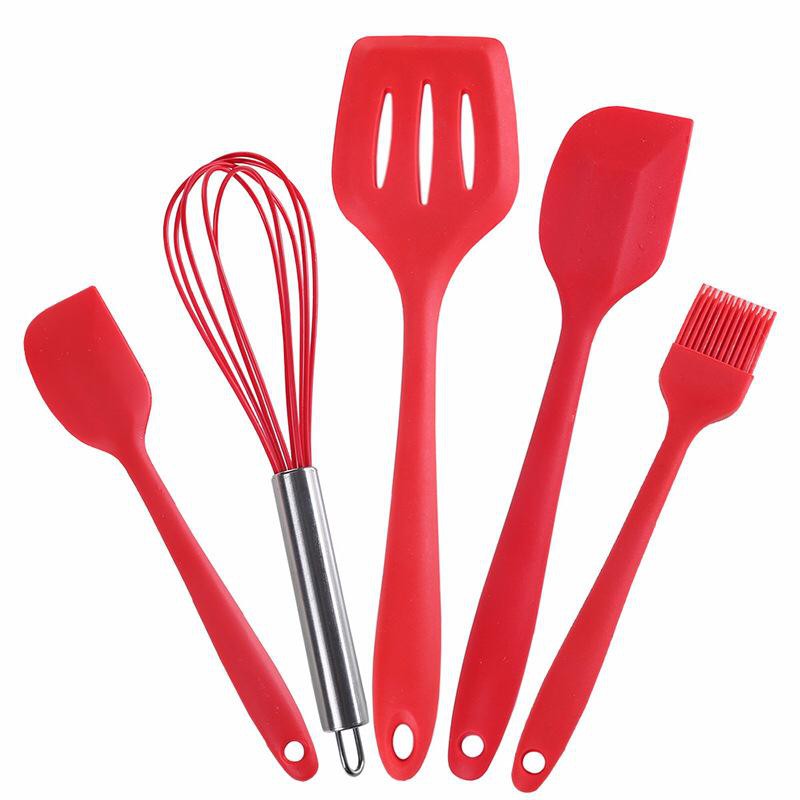 Jual Set Alat Masak Silicone Isi 5 Pcs Spatula Sutil Silikon Food