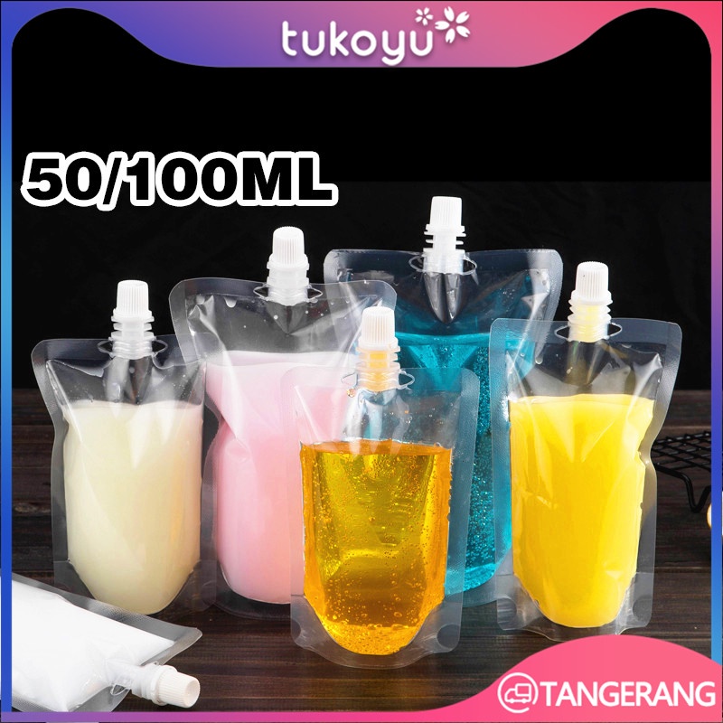 Jual 50 100 MLStanding Pouch Cair Kemasan Minuman Spout Liquid Pouch