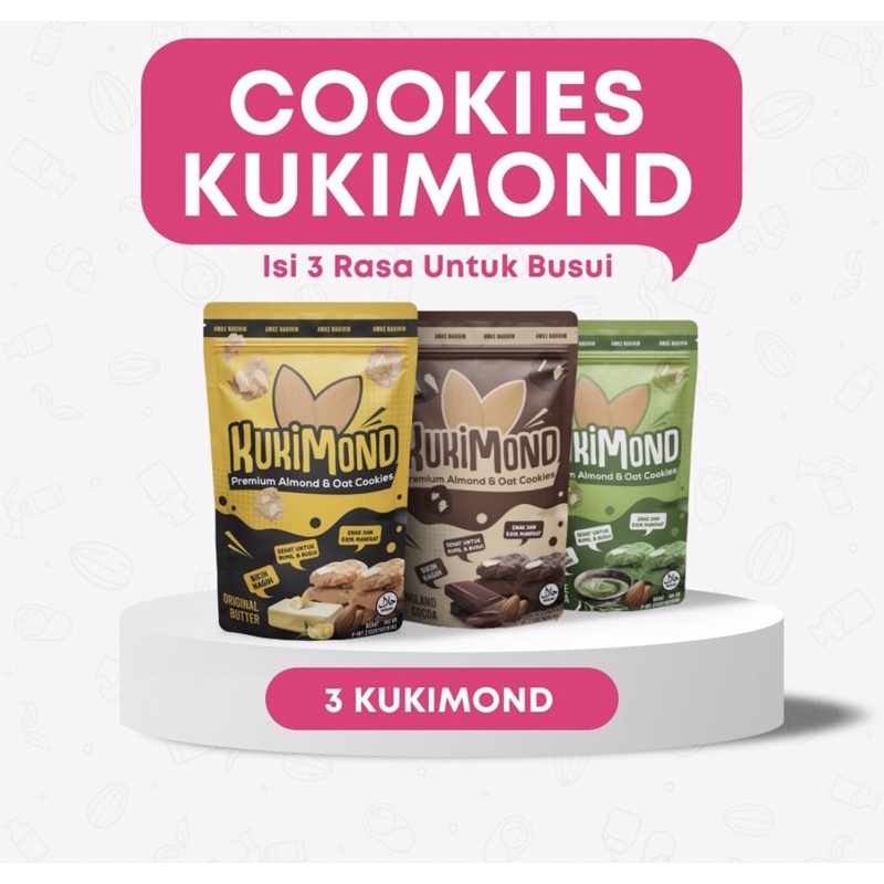 Jual Kukimond Premium Almond And Oat Cookies Snack Pelancar Asi Gr