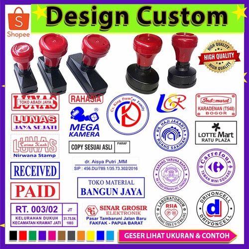 Jual Stempel Stempel Otomatis Free Desain Custom Untuk Stempel