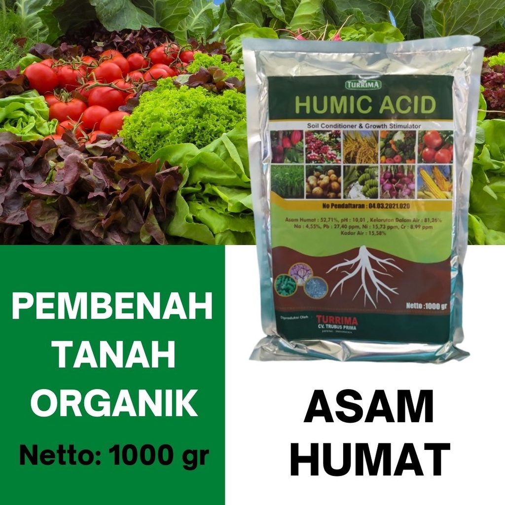 Jual ASAM HUMAT Padat 1 Kg Pupuk Pembenah Struktur Tanah Yang Rusak