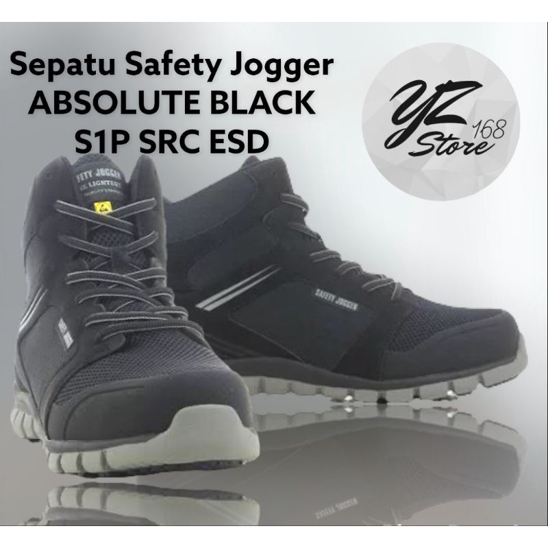 Jual Sepatu Safety Jogger Type ABSOLUTE BLACK S1P SRC ESD Shopee