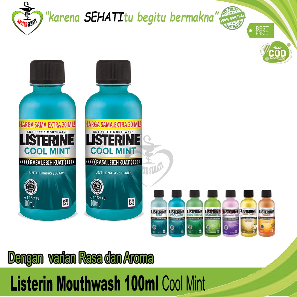 Jual Listerin Obat Kumur 100ml Antiseptik Sariawan Bau Mulut Mouthwash