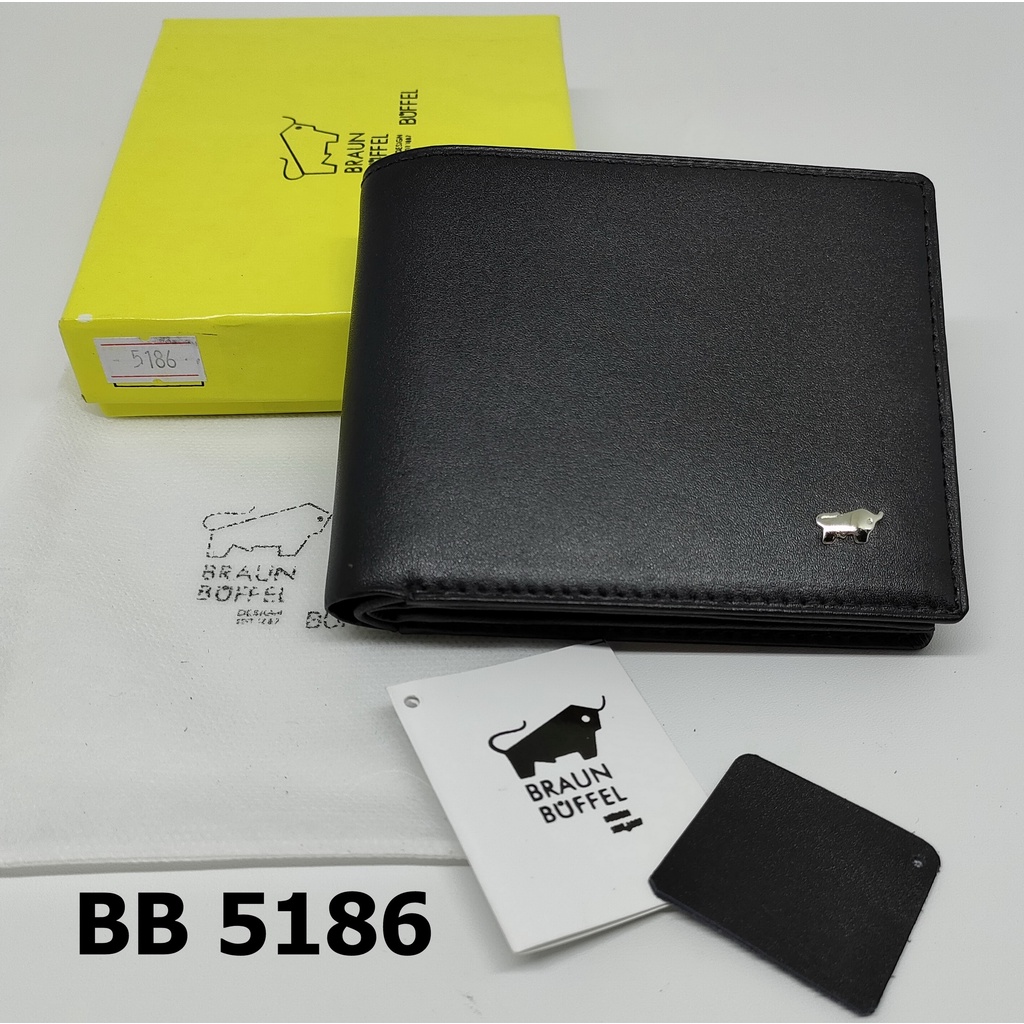 Jual DOMPET KULIT PRIA IMPORT BRAUN BUFFEL 5186 BLACK 16 Slot Kartu