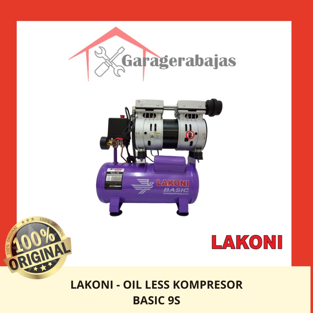 Jual BASIC 9S LAKONI Oilless Compressor Kompresor 3 4HP 8L Shopee