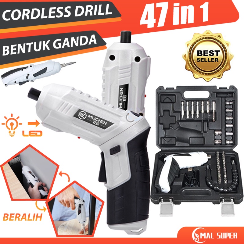 Jual Cordless Screwdriver Mesin Bor Cordless Obeng Listrik Multi