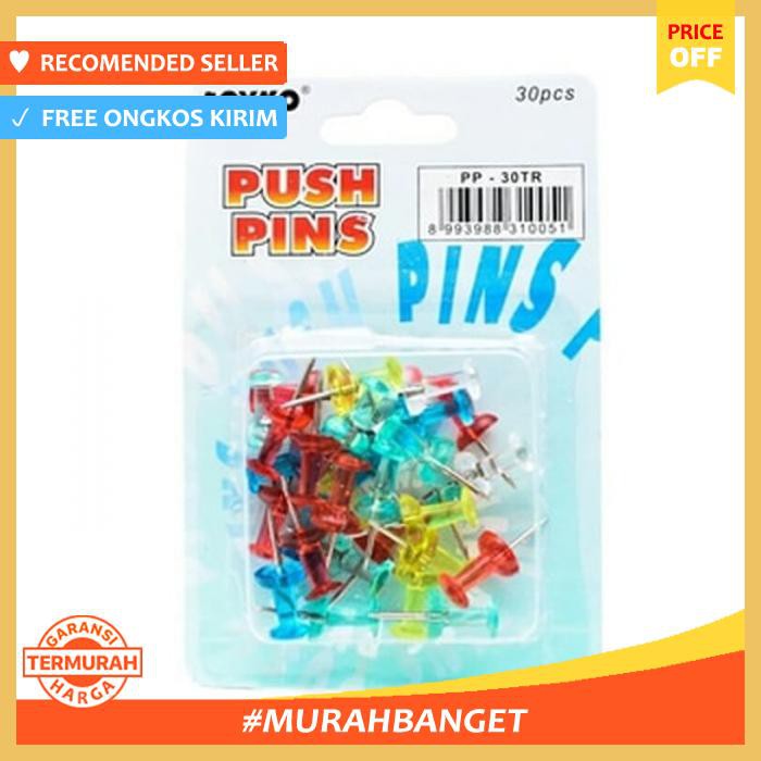 Jual Pengikat Perekat Paku Push Pin Joyko Utk Softboard Office