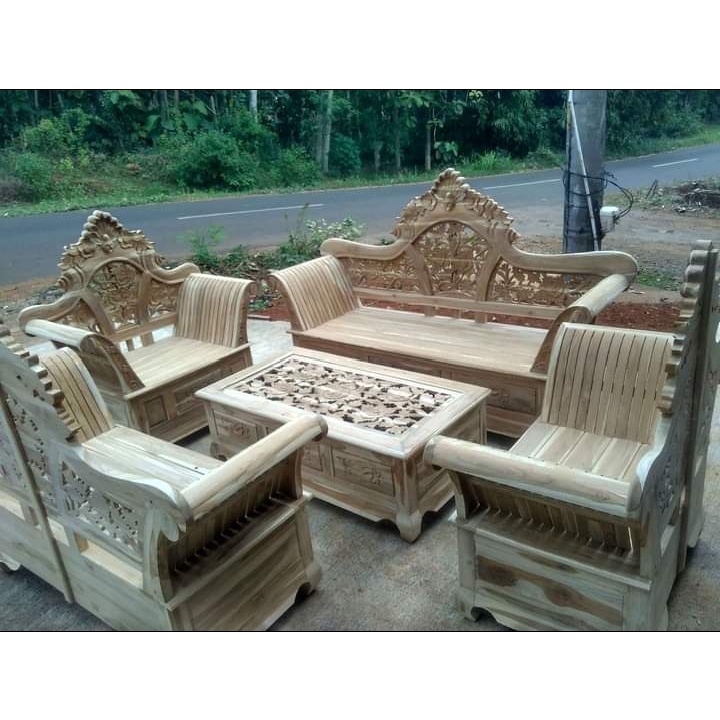 Jual Furniture Kursi Sofa Tamu Model Madura Keong Kursi Tamu Kayu