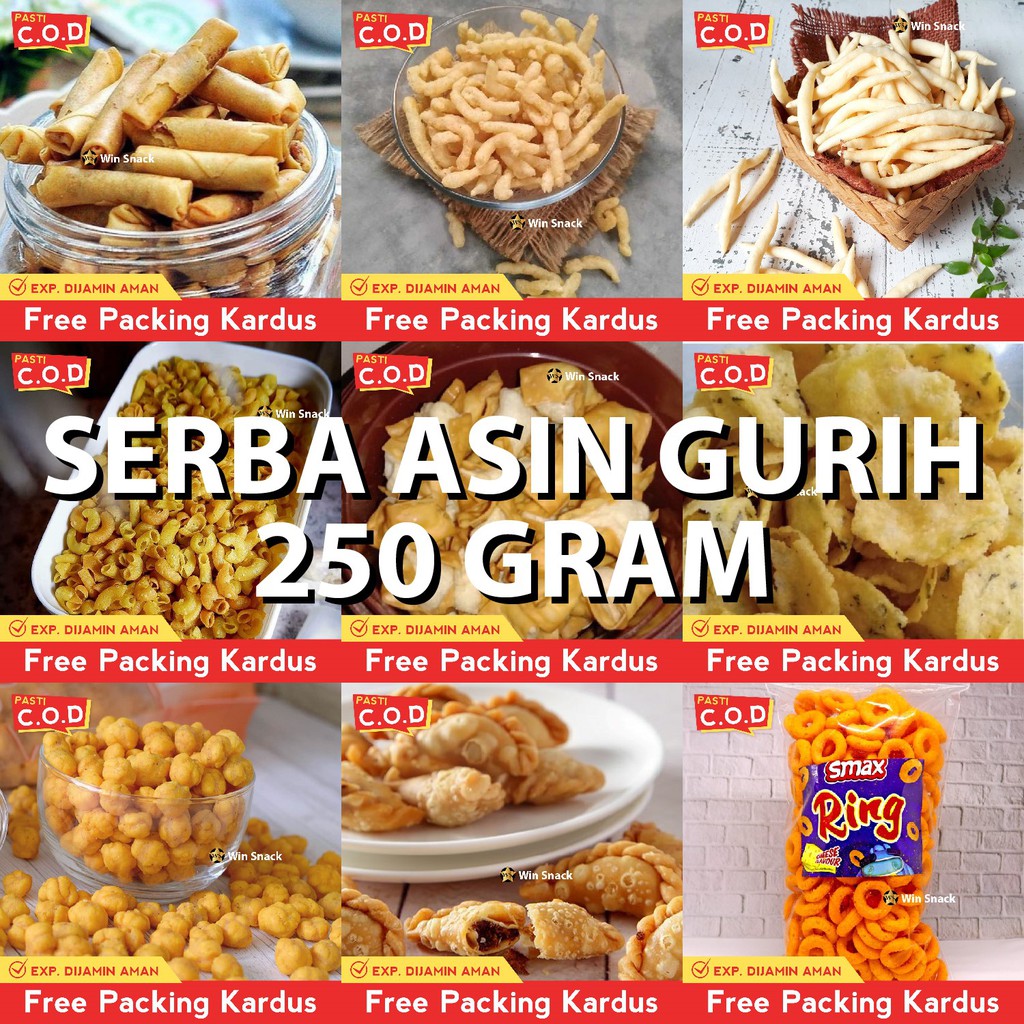 Jual Termurah Snack Kiloan Makanan Ringan Serba Asin Dan Gurih Gram