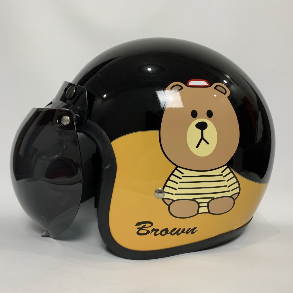 Jual Helm Bogo Brown Hitam Glossy Helem Sni Helmet Dewasa Motif