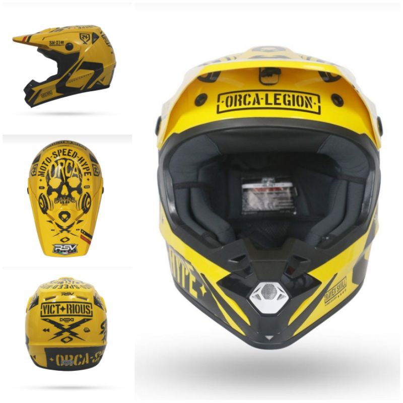 Jual Helm Rsv Orca Esqueleto Series Supermoto Yellow Shopee Indonesia