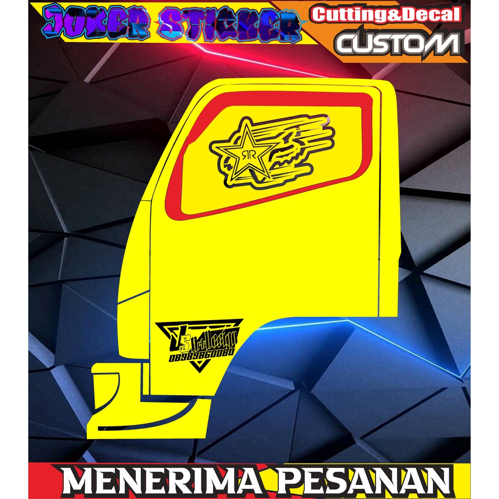 Jual Sticker Cutting Kaca Pintu Kabin Full 1 PACK Truck Bisa Di