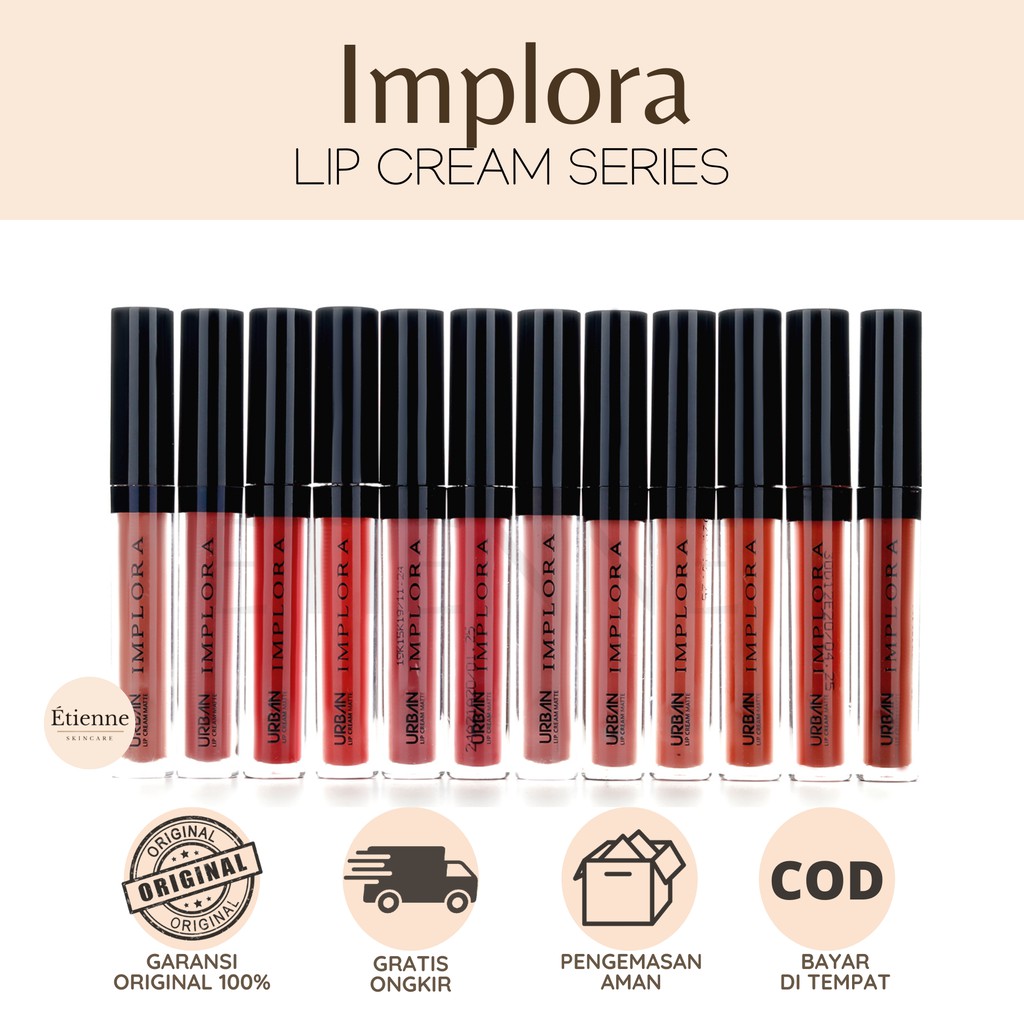 Jual Bpom Ori Implora Urban Lip Cream Matte Original Dusky Nude