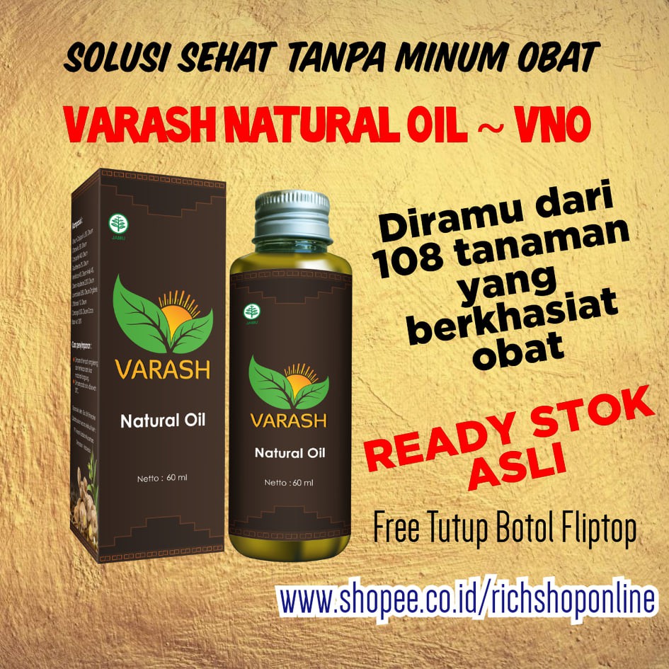 Jual Minyak Herbal VARASH NATURAL V N O Minyak Balur Pijat Shopee