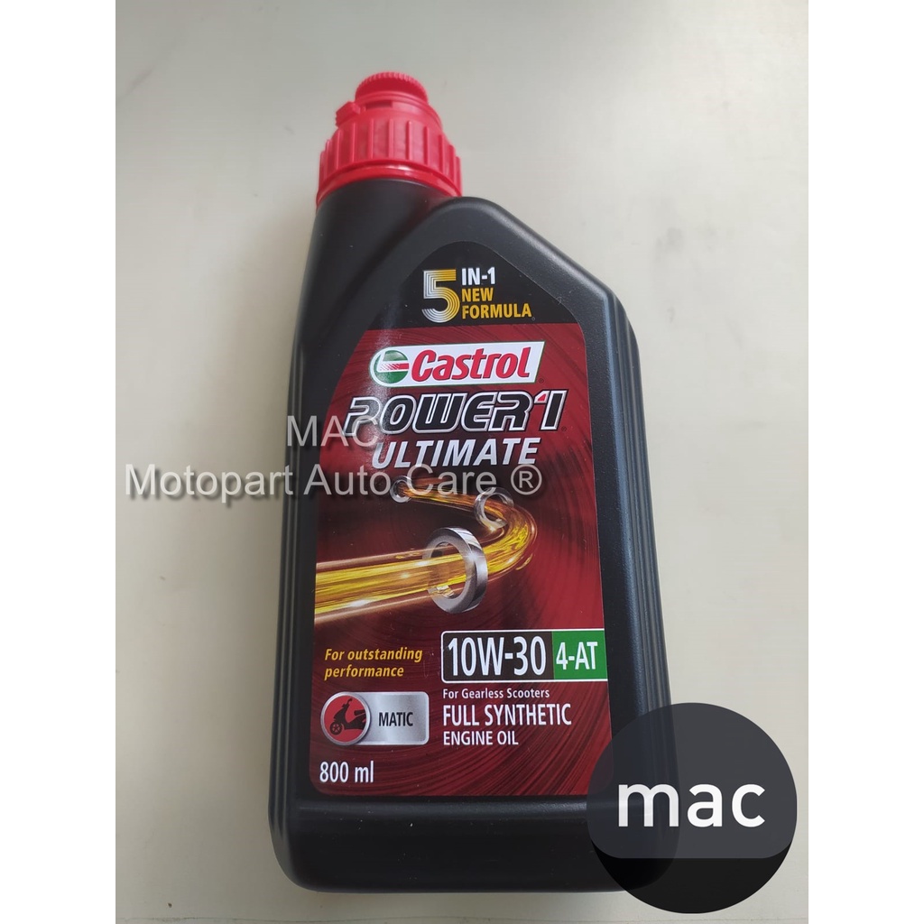 Jual Oli Mesin Matic Castrol Power 1 Ultimate 10W 30 Full Synthetic