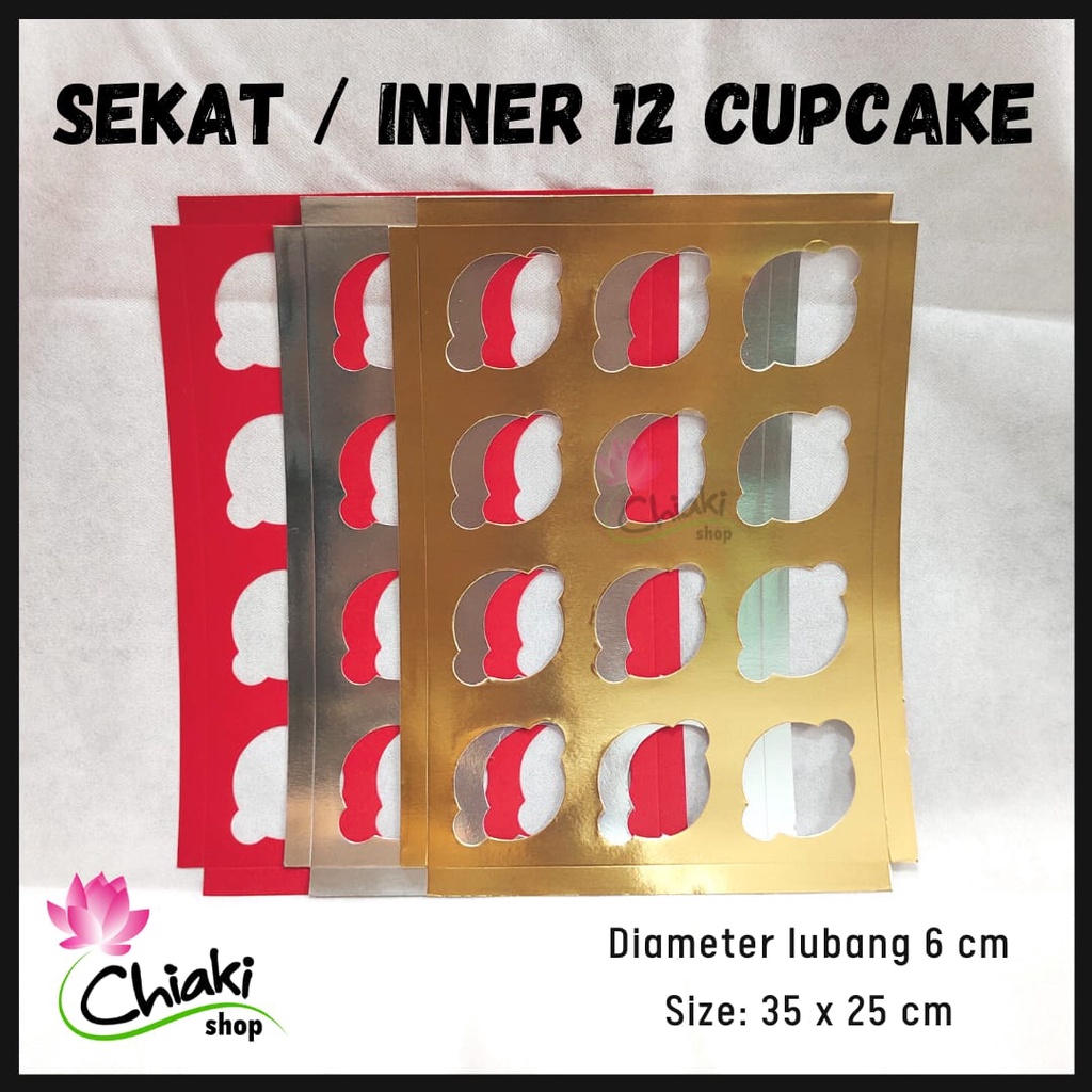 Jual Inner Sekat 12 Cupcake 35 X 25 Kotak Box Mika Insert Dus Kue