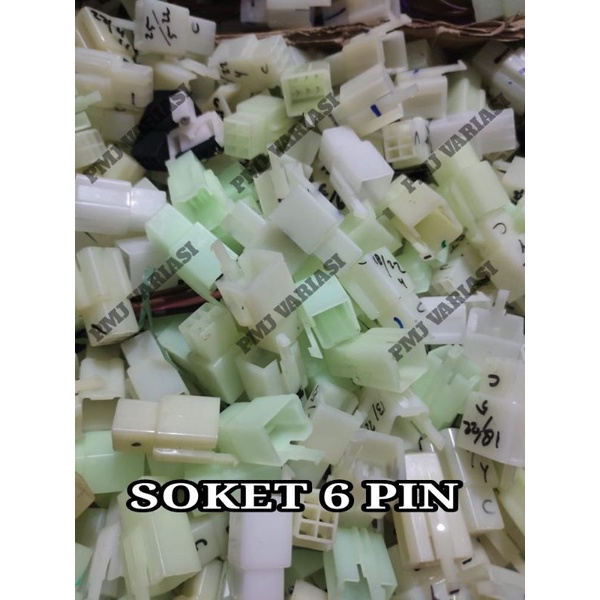 Jual SOKET KONEKTOR RUMAH SKUN FEMALE 6 PIN ISI 100 PCS Shopee Indonesia