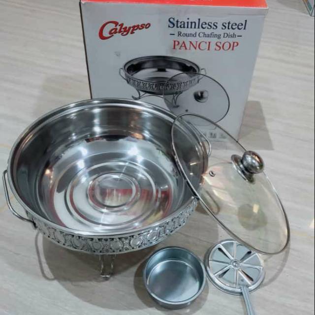 Jual Prasmanan Bulat Bowl Panci Sop Round Chafing Dish Stainless