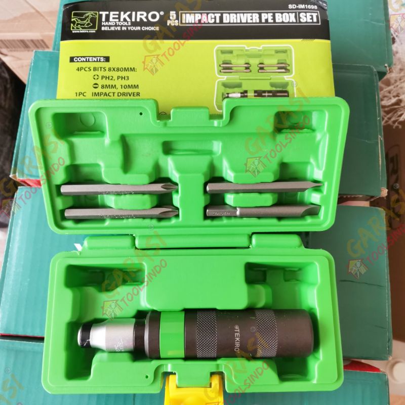 Jual Obeng Ketok 5 Pcs TEKIRO Obeng Getok Impact Driver 5 Pcs Tekiro