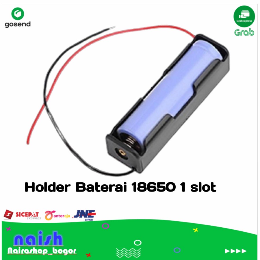 Jual Kotak Baterai Holder Baterai Tempat Battery 18650 1 Slot 1 Slot