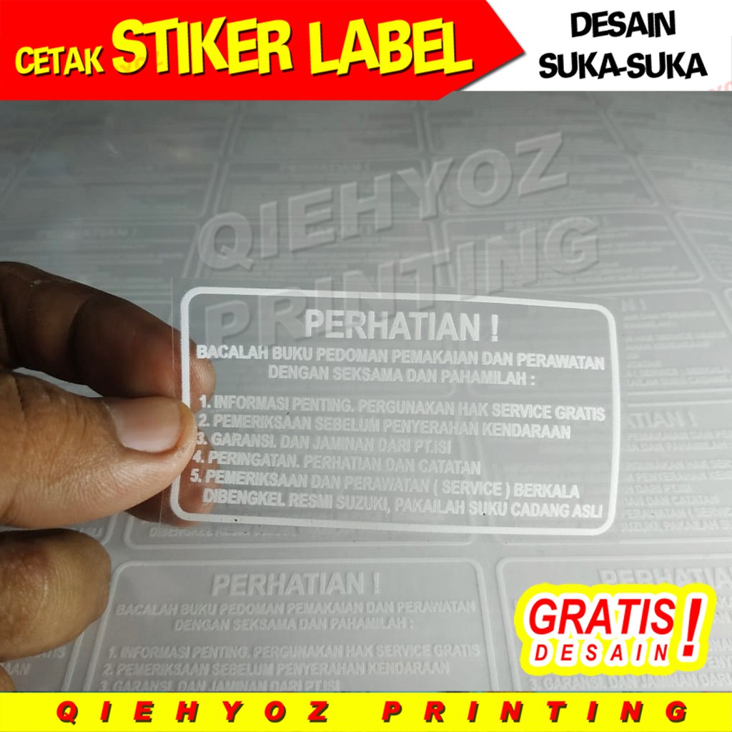 Jual STIKER VINYL TRANSPARAN TINTA PUTIH JUAL PERMETER Shopee Indonesia